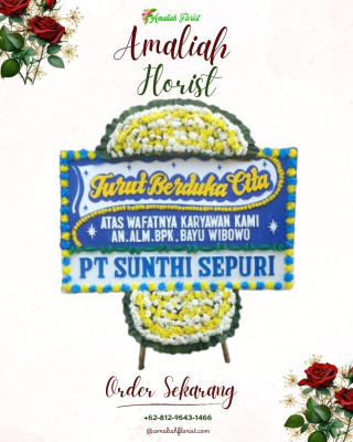 Papan Bunga Duka di Merak